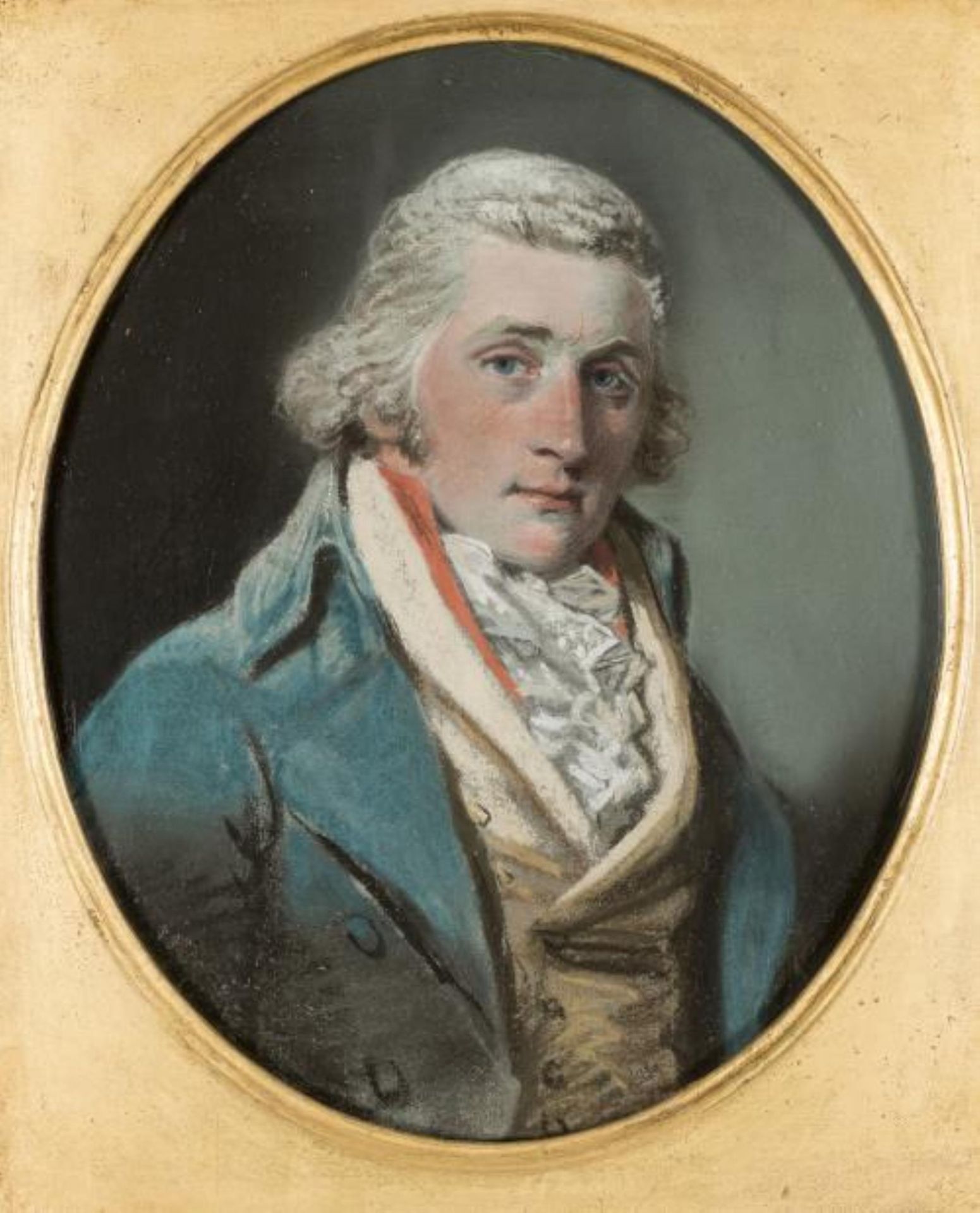 John Raphael Smith (1752-1812), "Portrait d'un notable anglais". Pastel sur papier, [...]