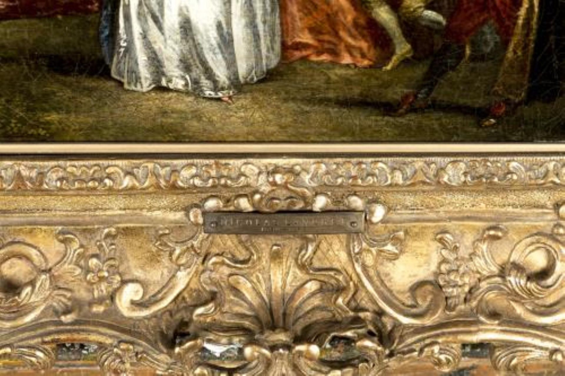 Jean Antoine Watteau, copie de , "Les Fêtes vénitiennes vers 1717-1718". Huile sur [...] - Bild 3 aus 4