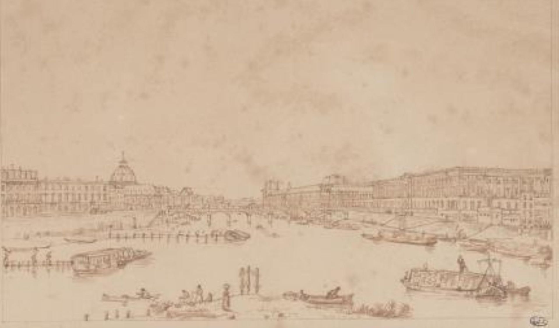 Victor-Jean Nicolle (1754–1826,FR),"Vue de la ville de Paris et du Louvre - pris à [...]