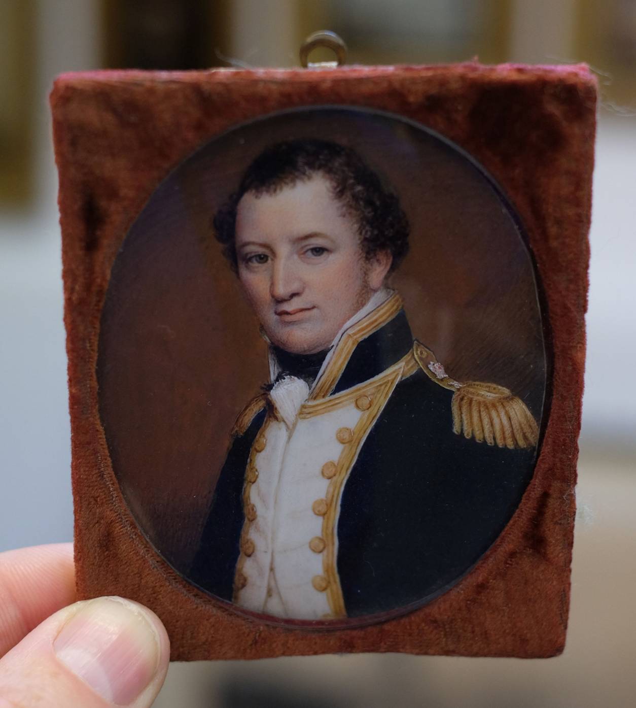 *Miniatures. Admiral Edward Hawker and his wife, Joanna Naomi (née Poore), circa 1815, pair of - Image 3 of 6