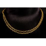 *Gold Chain. 18ct gold belcher chain, the clasp stamped 750, 50 cm drop, 27 g (1)