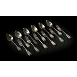 *Forks. Six silver Fiddle pattern table forks by Elkington & Co, Birmingham, 1919, together with six