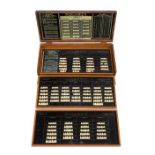 *Dentistry. A 1930s cased collection of porcelain teeth, manufactured by Solarex, the Rexene covered