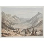 Switzerland. Souvenir de Chamonix, [so titled to cover], circa 1840s, 20 tinted lithographed