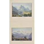 *Switzerland. A collection of 37 various colour aquatint and sepia aquatint views of Switzerland and