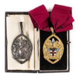 *Long Service. Aldermanic Badge. A gilt metal neck badge for Metropolitan Borough Holborn, of