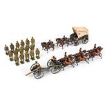 *Britains Soldiers. Boer War period Army Service Corps wagon, comprising 2 loose riders, wagon