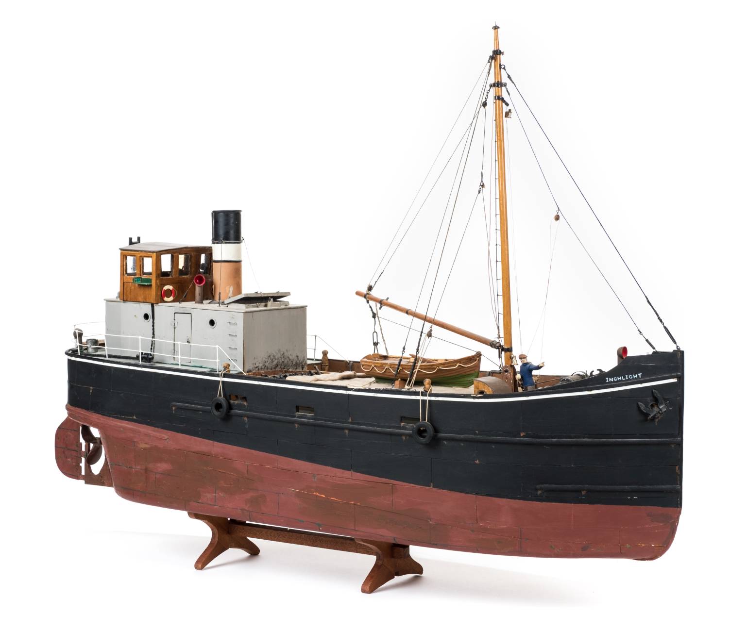*Clyde Puffer. A well-made model of the West Highland Steam Coaster Inchlight of Greenock, wooden