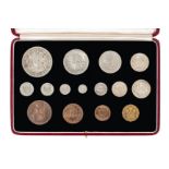 *Royal Mint. George VI 1937 Specimen set of 15 coins, in original 'Royal Mint' leather box,
