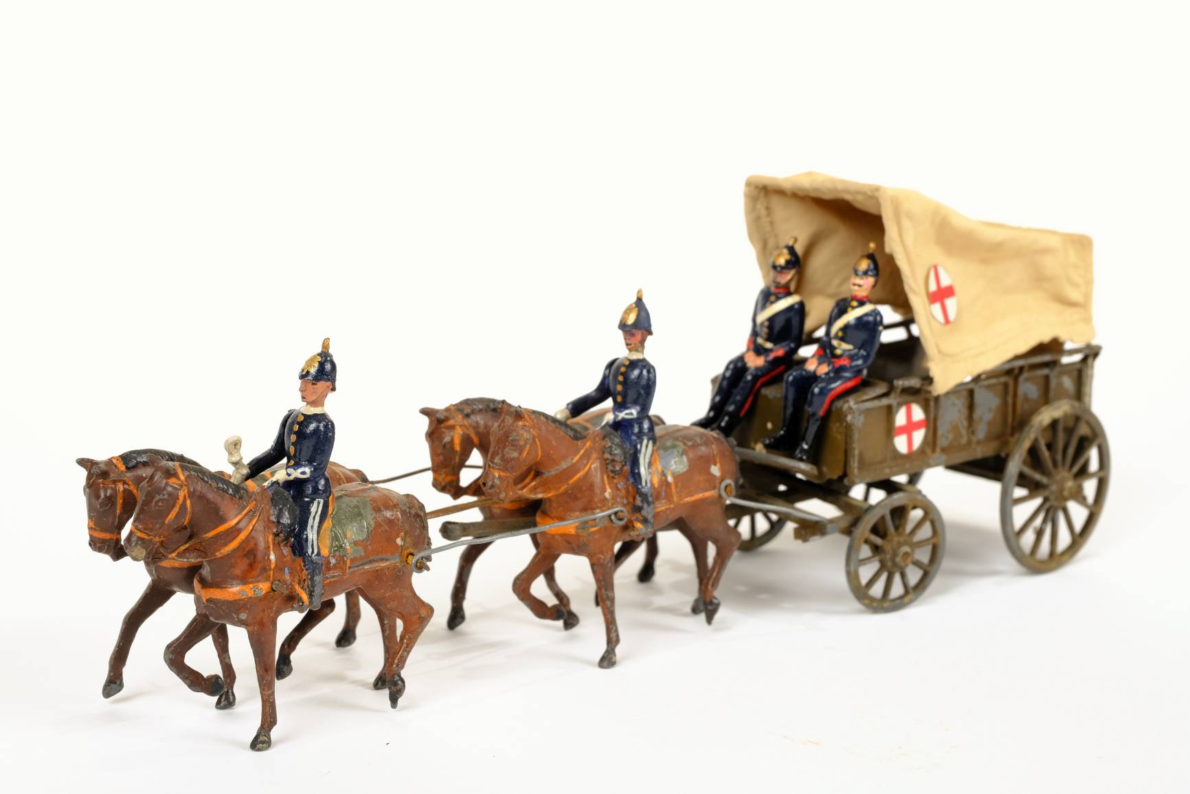 *Britains Soldiers. Boer War period Army Service Corps wagon, comprising 2 loose riders, wagon - Image 3 of 6