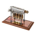 *Tiger Moth. A well-built desktop model of a DH Tiger Moth engine, housed under a Perspex and