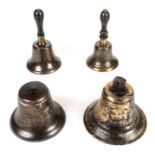 *Air Ministry. A 1941 Air Ministry hand bell, the brass collar stamped with AM crown, additionally