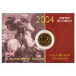 *Royal Mint. E.II.R. Gold Sovereign, 2004, St. George and the Dragon issue, uncirculated with