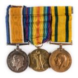 *WWI. A group of three to Gunner F.E. Rule, Royal Artillery British War and Victory Medals (321906