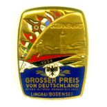 *Grosser Preis von Deutschland. A 1954 gilt and enamel presentation plaque, by Deschiler of