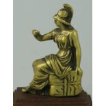 *Britannia. A brass mascot depicting a seated Britannia, She was the personification of the Greek