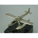 *Supermarine Schneider Trophy S6 (B) Seaplane model. Nickel-plated on brass, the underwings