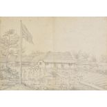 *Sierra Leone. Three original pencil sketches of British colonial buildings in Sierra Leone, circa