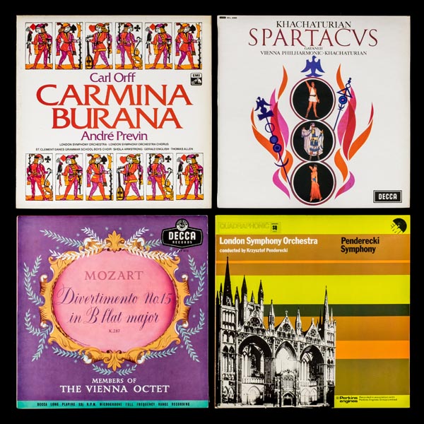 *Classical Records. A collection of approximately 240 classical records (12" LPs), including records