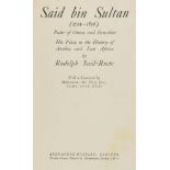 Said-Ruete (Rudolph). Said bin Sultan (1791-1856), Ruler of Oman and Zanzibar, His Place in the