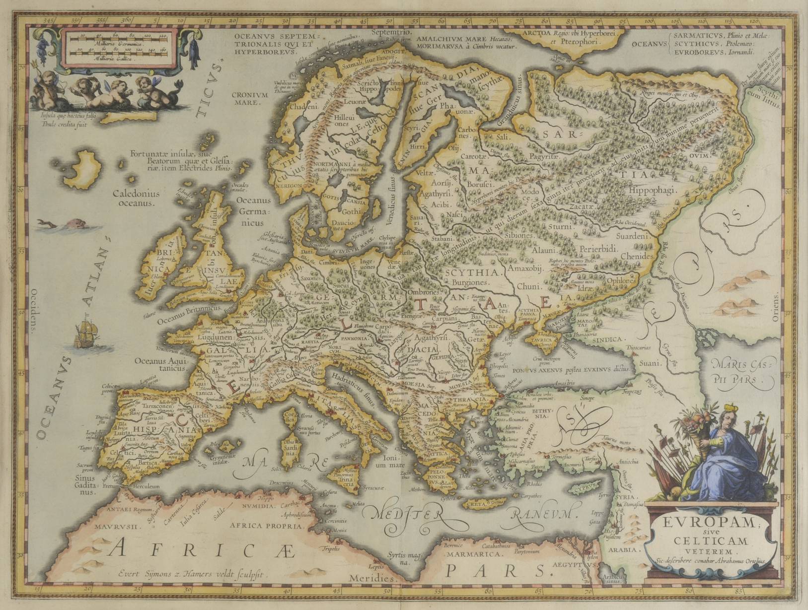 *Europe. Jansson (Jan), Europam sive Celticam veterem sic describere conobar Abrahamus Ortelius, [