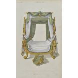 *Furniture designs. Eleven engravings of designs by Thomas Sheraton, [1804 - 1806], hand coloured