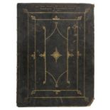 William III period binding. An attractive panelled morocco binding, spine with raised bands,