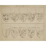 Heraldic Manuscript. A Roll of Arms, copied by Thomas Digby, 1640, browning on laid paper, the