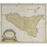 Sicily. Homann (Johann Baptist, heirs of), Regni & Insulae Siciliae tabula geographica, 1747, hand