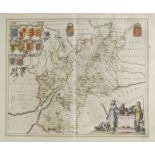 Gloucestershire. Glocestria ducatus vulgo Glocestershire, published Amsterdam, circa 1648,