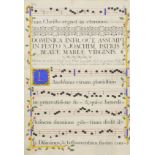 *Antiphonal. Eight antiphonal leaves, late 18th century, eight folio antiphonal leaves on wove,