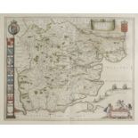 Essex. Blaeu (Johannes), Essexia comitatus, published Amsterdam, circa 1648, engraved map with