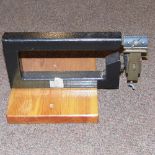 *Paring machine. A Brockman Paring Machine, on original wooden base, together with various