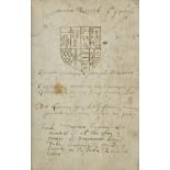 Heraldic Notebook. A manuscript heraldic notebook compiled by Sir Richard St George, circa 1625,