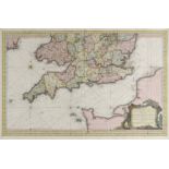 England & Wales. Bellin (Jacques Nicolas), Carte R‚duite des Isles Britanniques en cinq feuilles...,