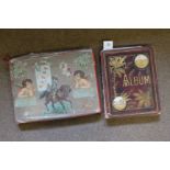 *Scrap Albums. Two 19th century scrap albums containing various engravings, illustrations, portraits