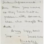 *Charles (Prince of Wales, born 1948). Autograph letter signed 'Charles', on Sandringham, Norfolk,