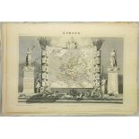 Levasseur (Victor). A collection of approximately eighty maps, circa 1850, engraved decorative