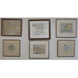 *Maps. A mixed collection of six maps, 17th - 19th century, including Blaeu (Johannes), Essexia