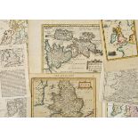 British Isles. A collection of ten maps, 17th century, engraved maps, six with hand colouring,
