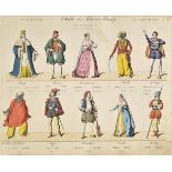Theatrical costume. An album of eighty lithographs, circa 1860, eighty lithographs, seventy-eight