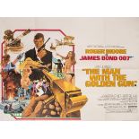 *The Man with the Golden Gun, directed by Guy Hamilton, 1974, starring Roger Moore, UK quad poster