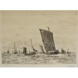 *Wyllie (William Lionel, 1851-1931 ). The Fishing Fleet, etching, signed by artist in pencil to