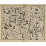 Yorkshire. Drayton (Michael), Untitled allegorical map of Yorkshire, [1622], hand coloured