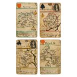 Robert Morden Miniature Map Playing Cards. [The 52 Counties of England and Wales, Geographically
