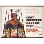 *Hang 'em High, directed by Ted Post, 1968, starring Clint Eastwood, UK quad poster in folded