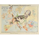 Satirical map. European Revue. Kill that Eagle, published Geographia Ltd, London, 1915, colour