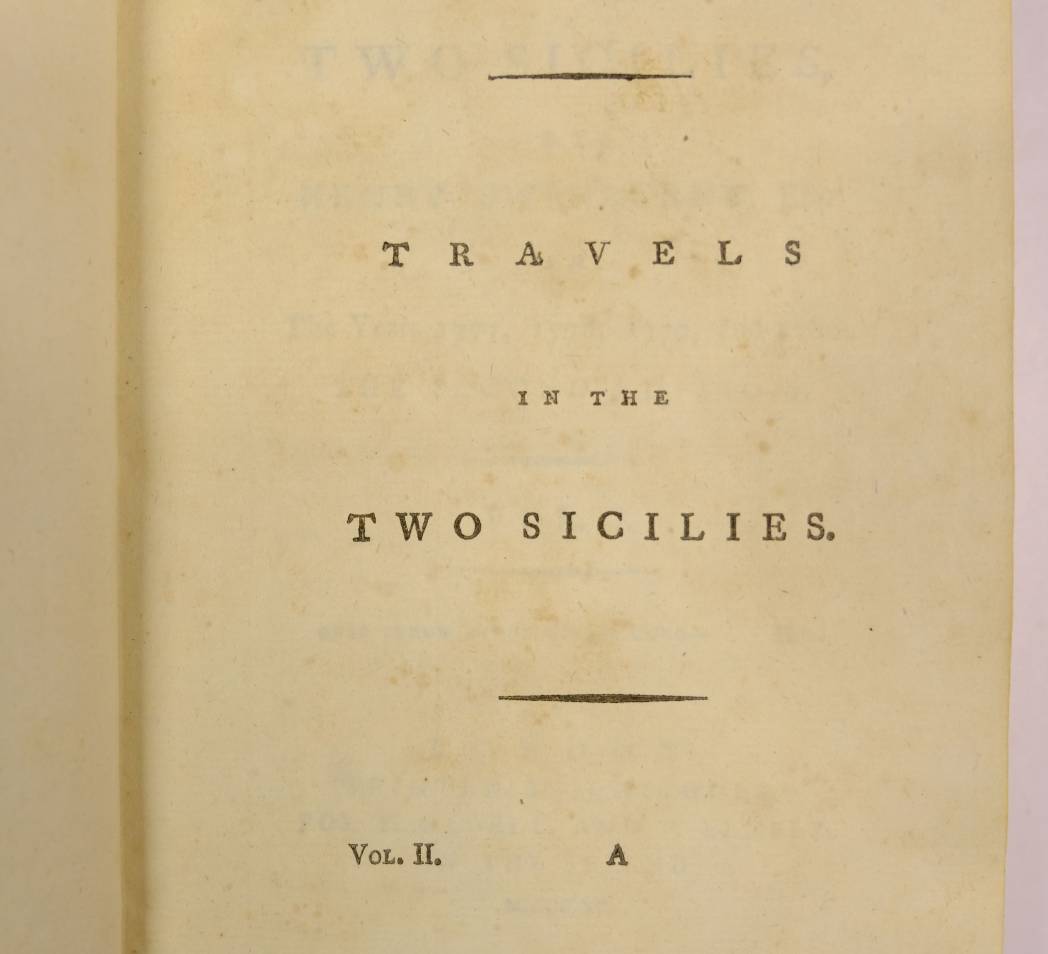 Swinburne (Henry). Travels in the Two Sicilies, in the Years 1777, 1778, 1779, and 1780, 4 - Image 10 of 11