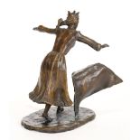 *Dodgson (Charles Lutwidge, 'Lewis Carroll' ). Bronze figurine of the White Queen chasing her shawl,