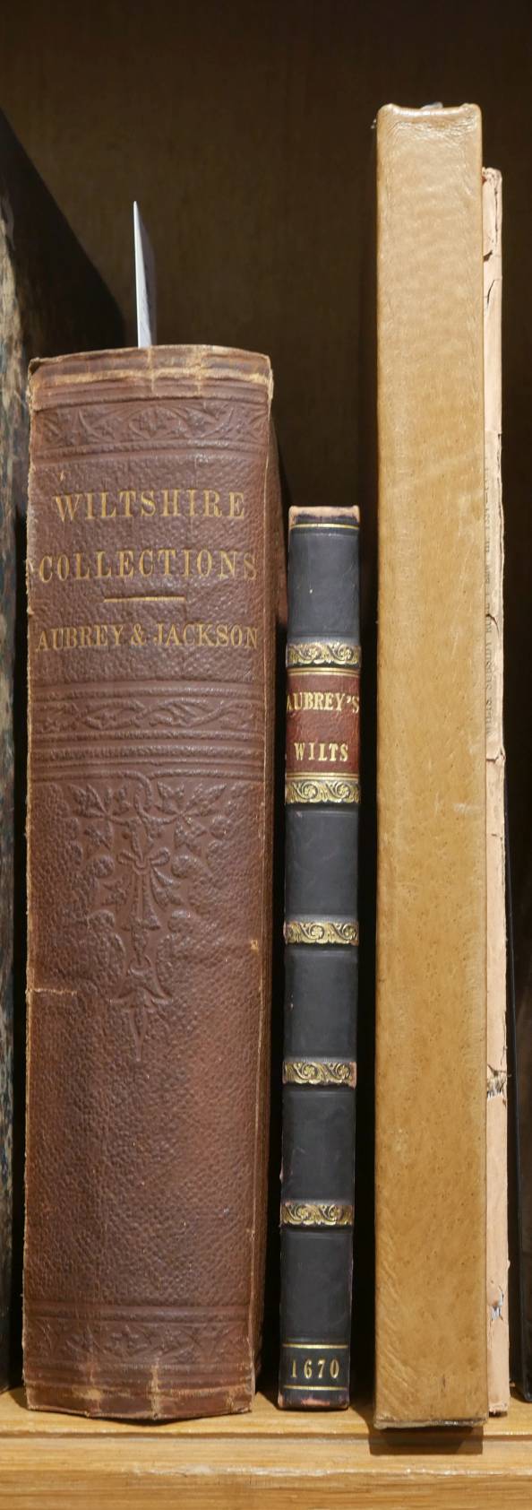 Aubrey (John, & Phillipps, Sir Thomas). Aubrey's Collections for Wilts, (Edited by Sir T.